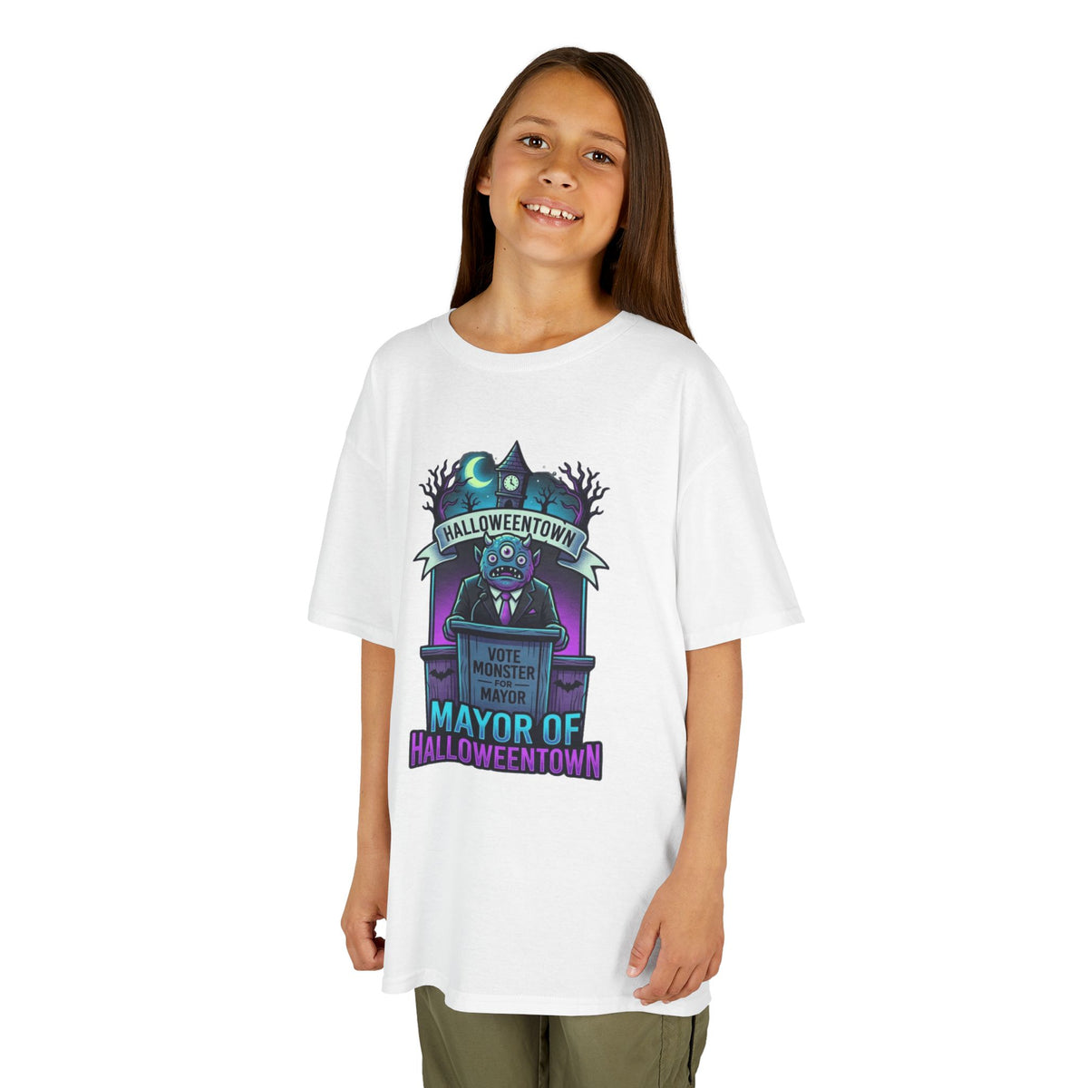Color: White | Mayor Of Halloweentown Kids Tee