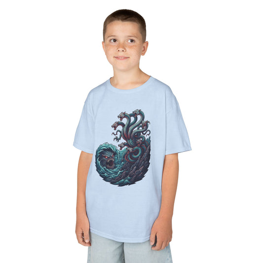 Color: Light Blue | Charybdis and Scylla (Greek Mythology) Kids Tee