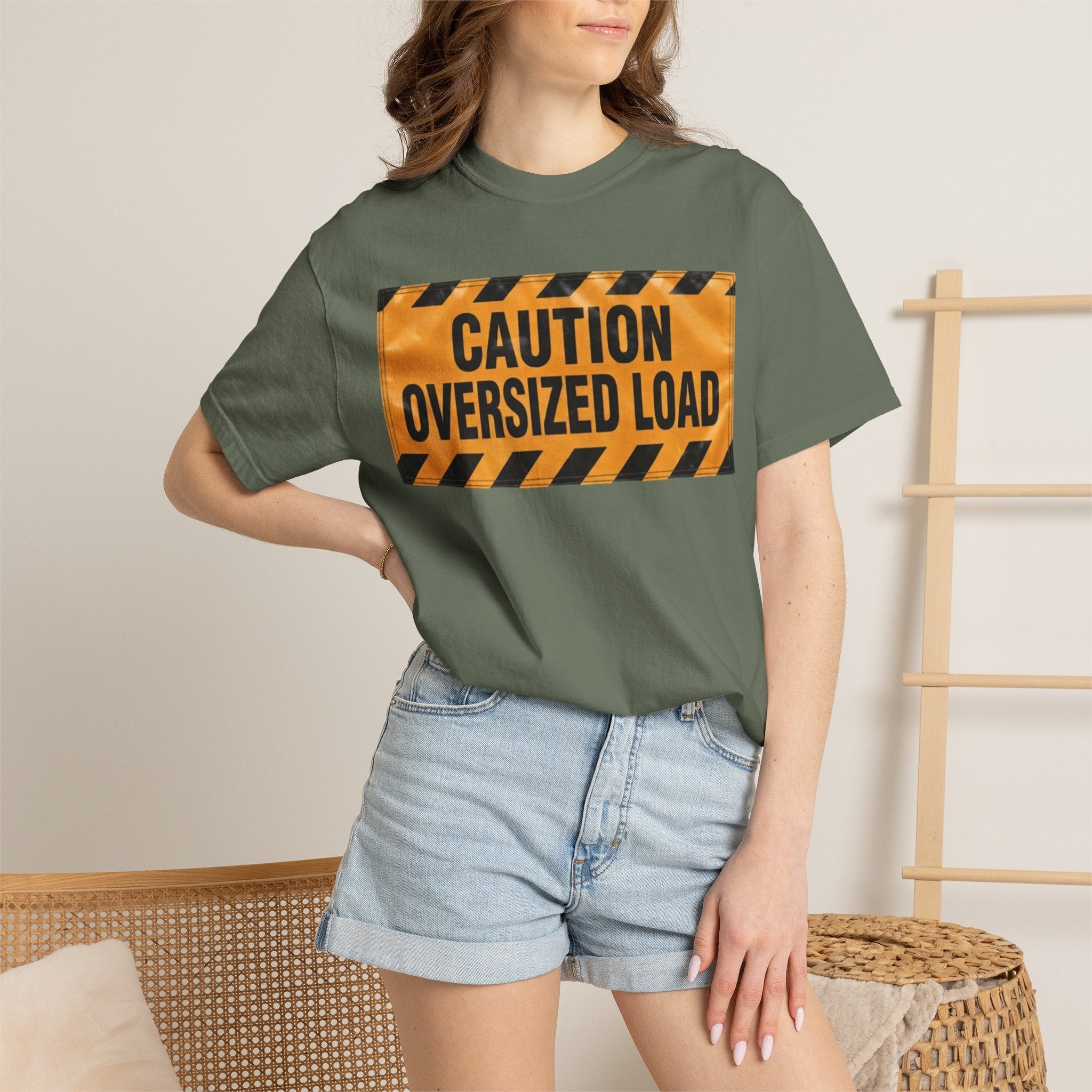 "Caution Oversized Load" Unisex Garment-Dyed Tee