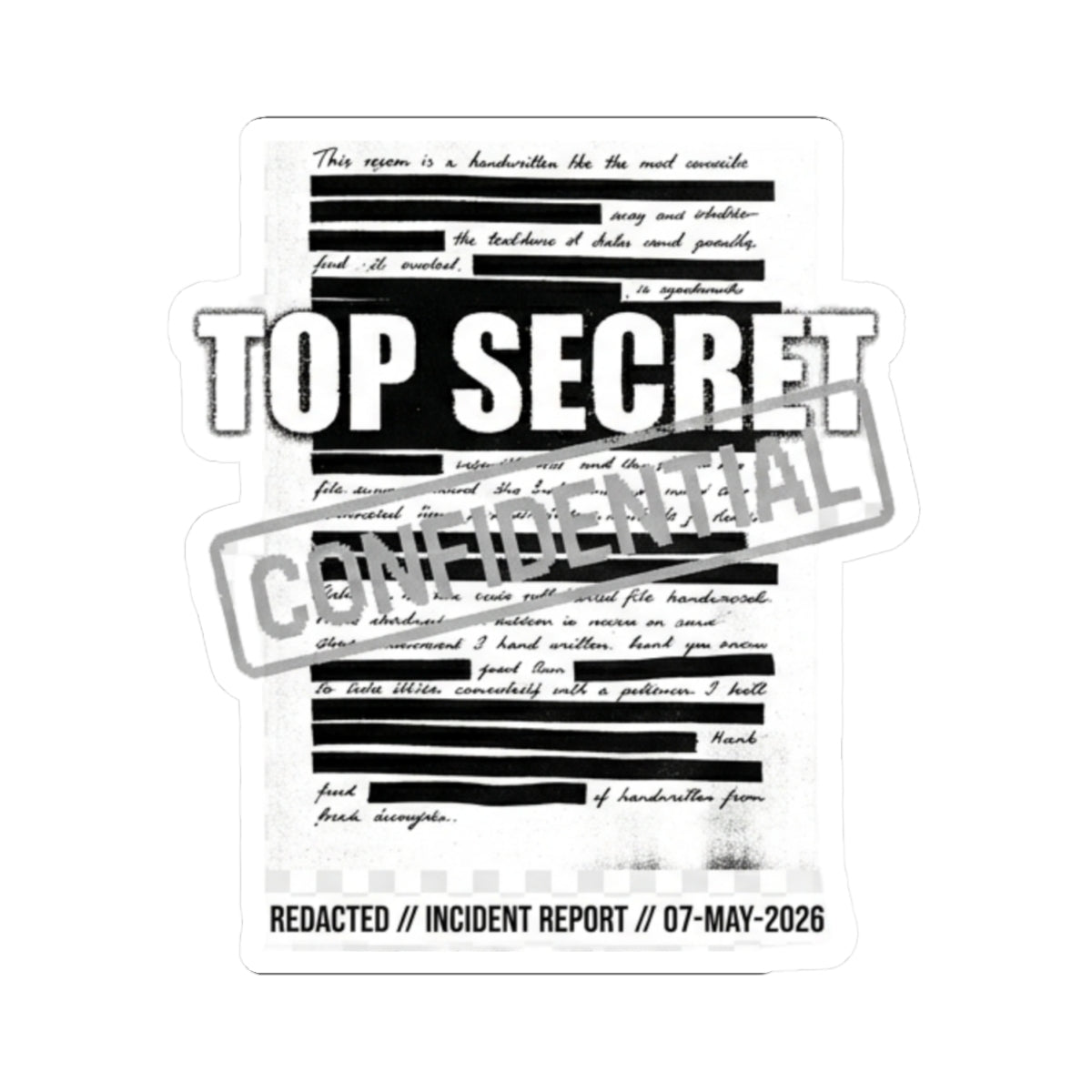 Classified Information Enthusiast | Kiss-Cut Sticker — AttitudeShirts