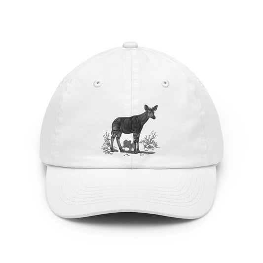 Color: White | Pencil Sketch Art Okapi Dad Hat