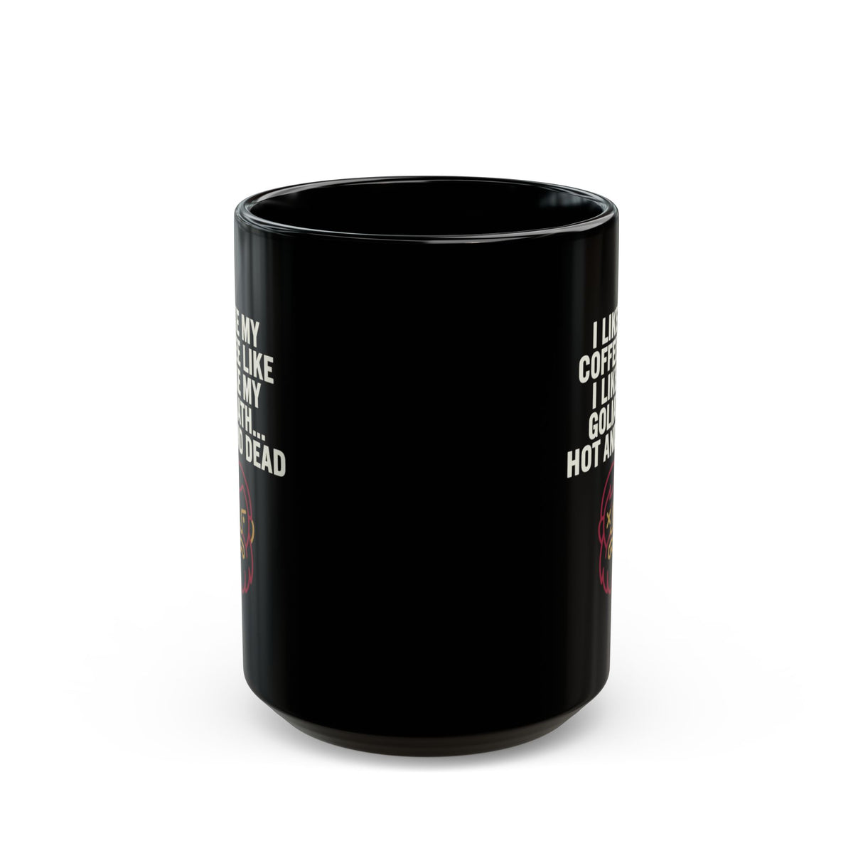 "Good Book Series Coffee Hot and Dead" Black Ceramic Mug