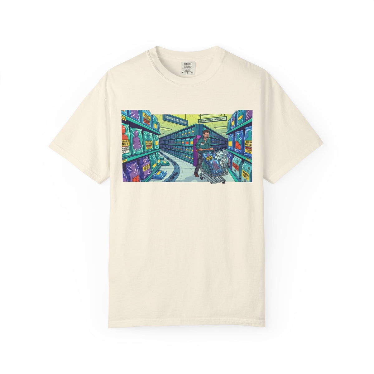 Color: Ivory | Infinite Dating Unisex Garment-Dyed Tee