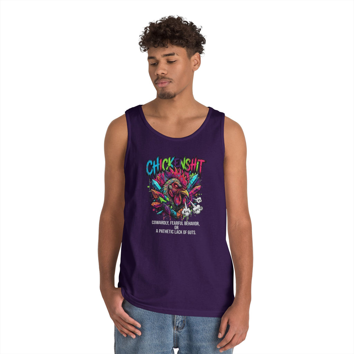Color: Purple | Chickenshit Tank Top