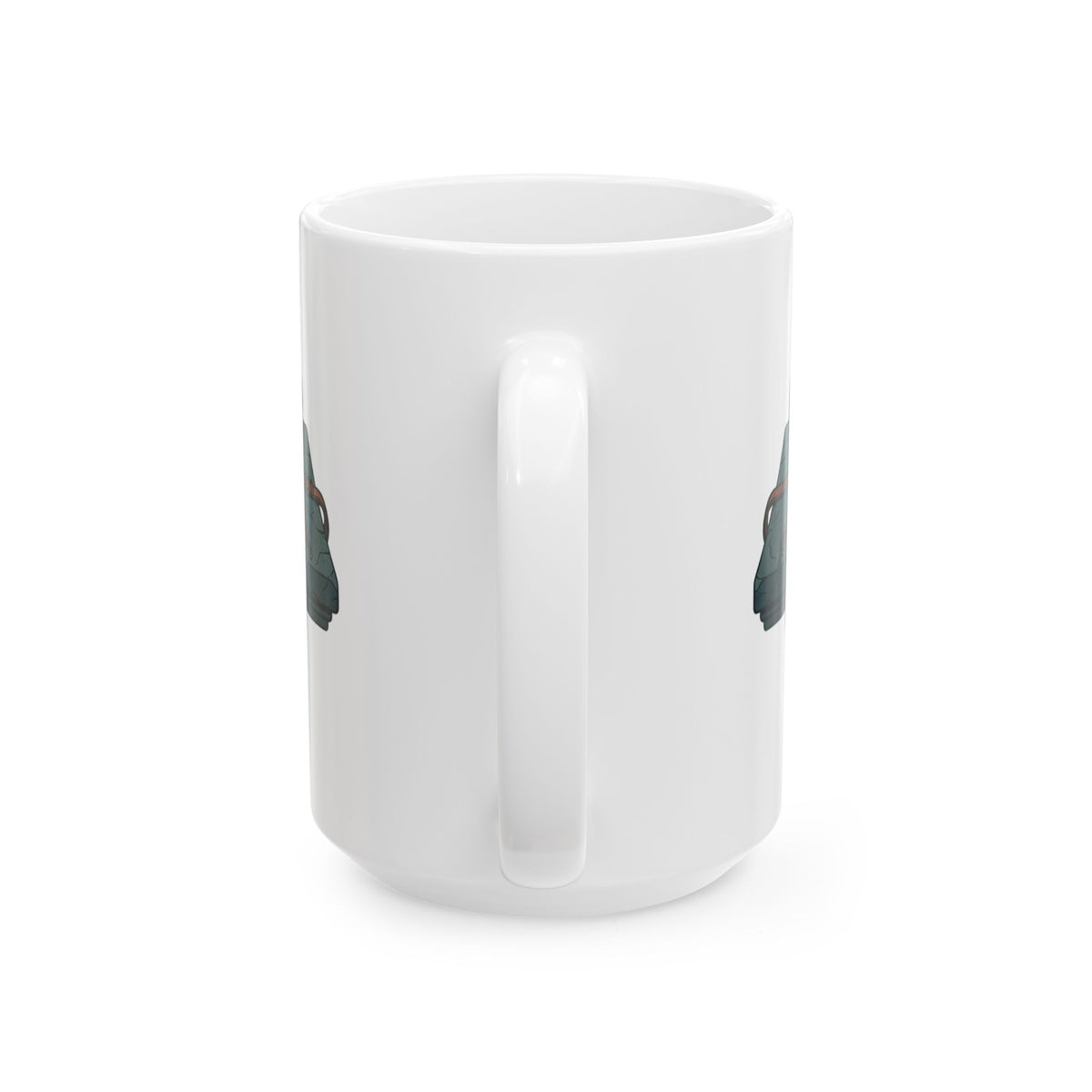 "Good Book Series Bound & Blindfolded" White Ceramic Mug — Graphic