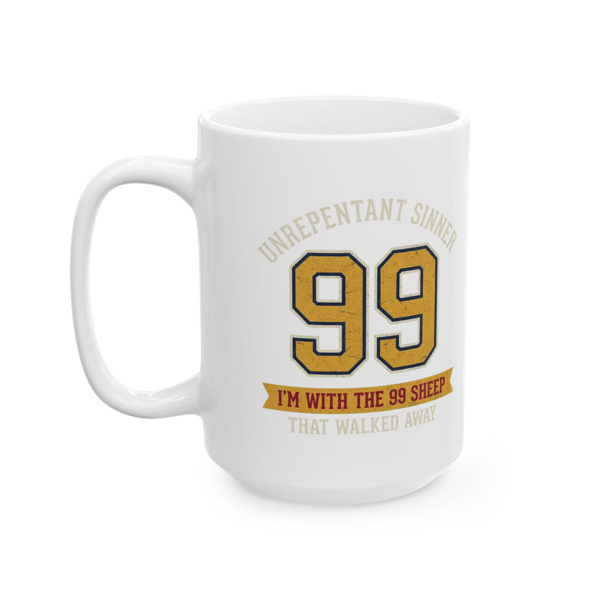 "Good Book Series 99 Unrepentant Sinner" White Ceramic Mug