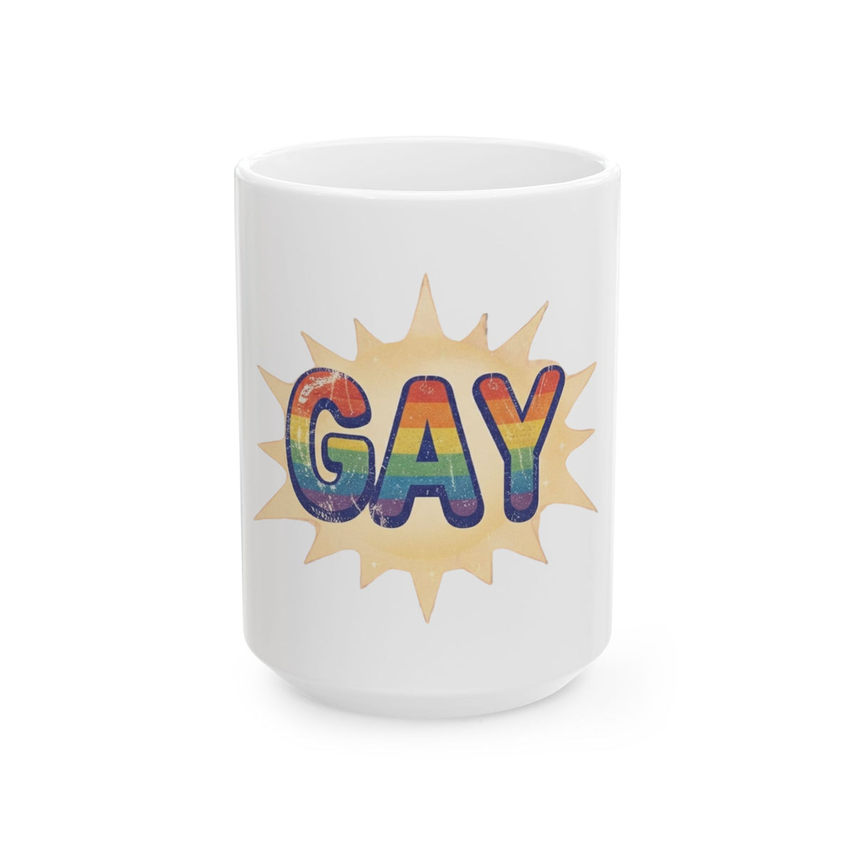 "Jesus is Gay For Me" White Ceramic Mug — Graphic