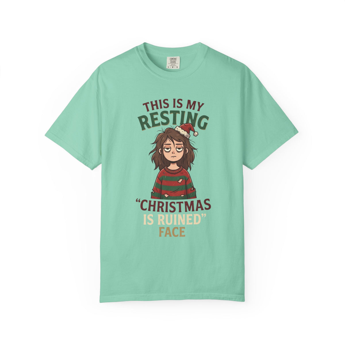 "Christmas Is Ruined" Unisex Garment-Dyed Tee