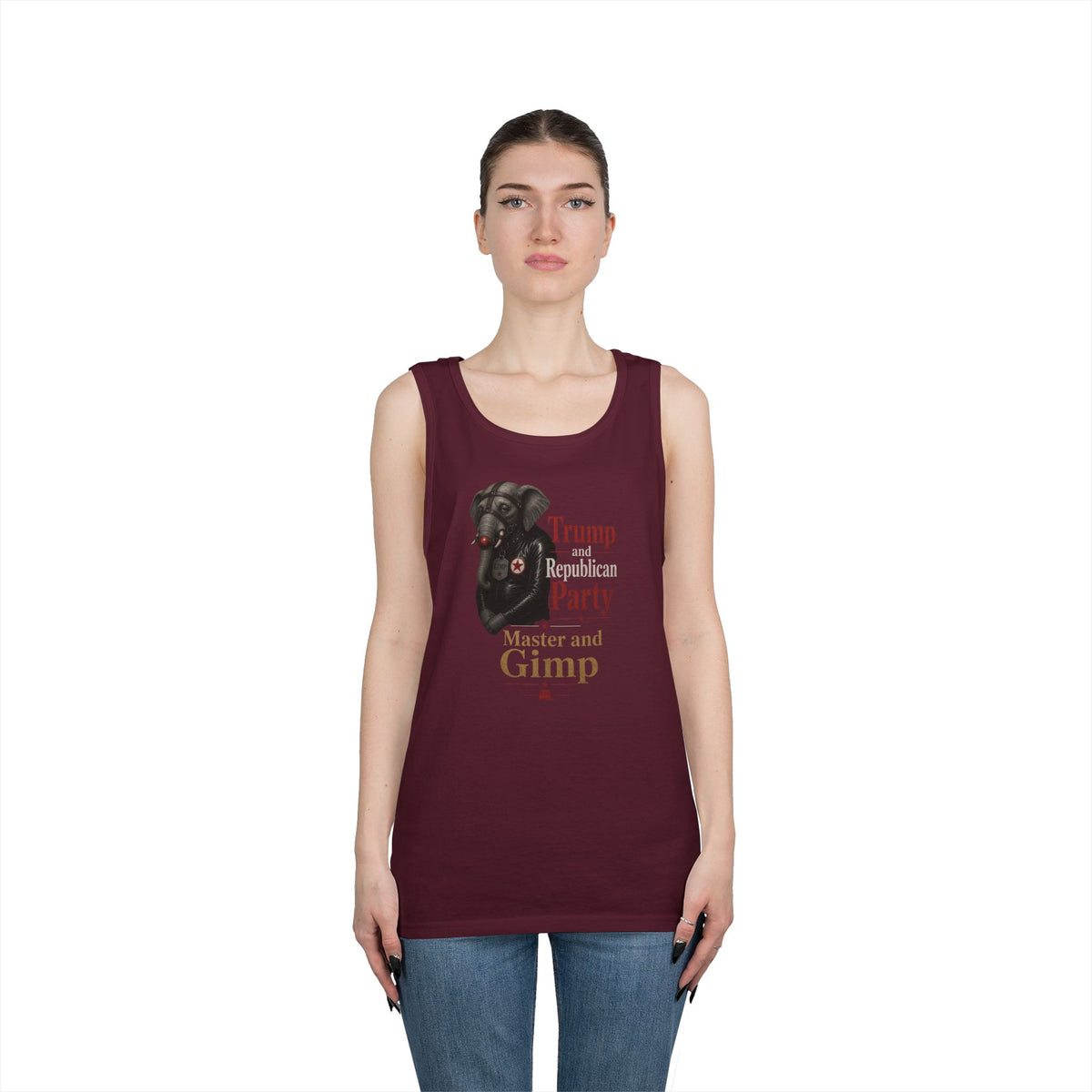 Color: Maroon | Master and Gimp Tank Top
