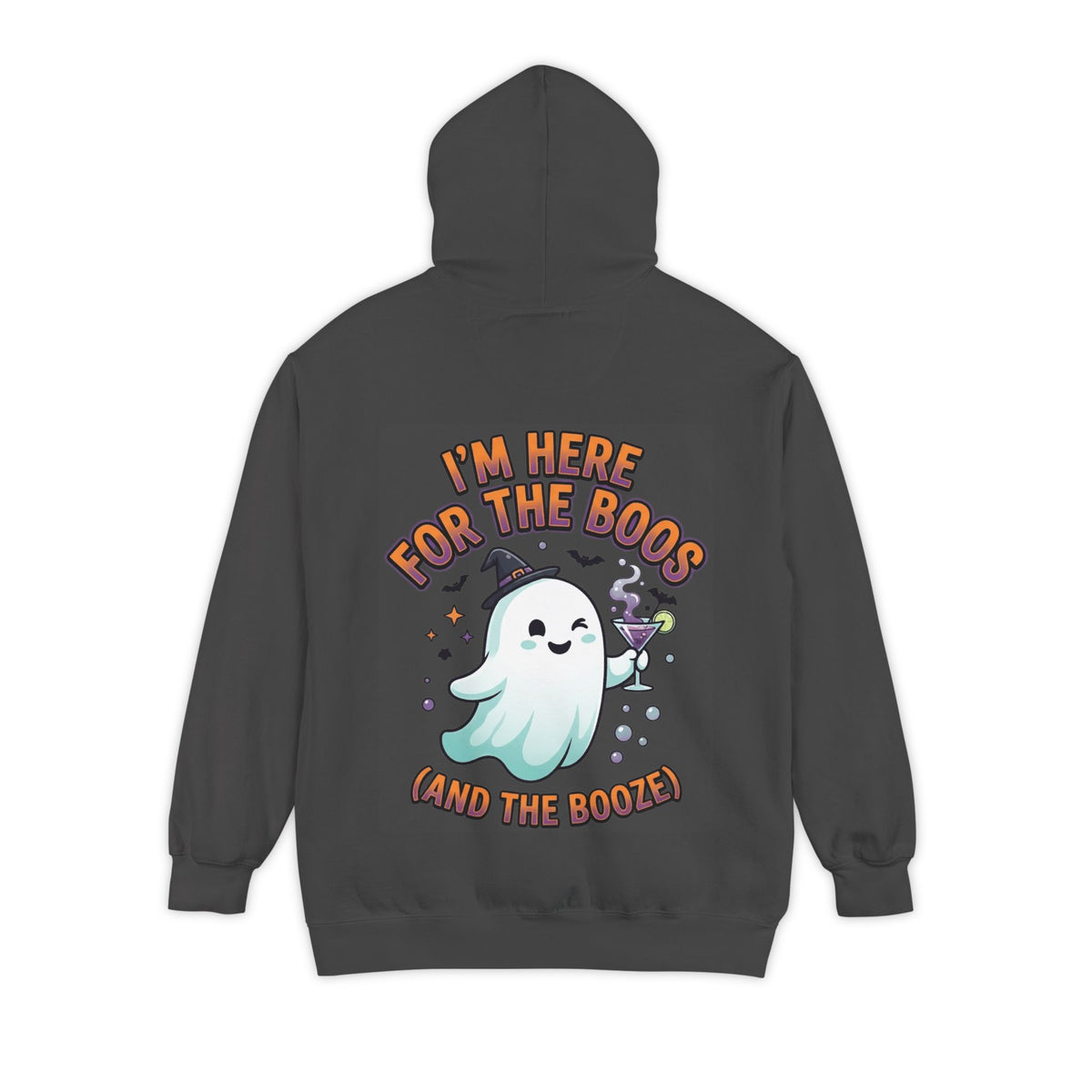 Color: Pepper | I'm Here For The Boos Garment-Dyed Hoodie