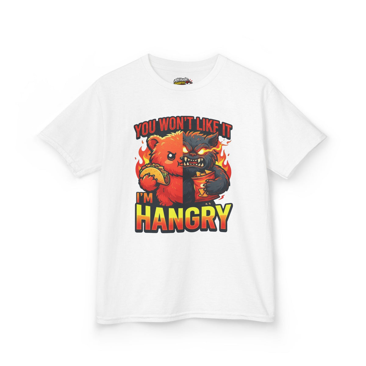 Color: White | You Won't Like It I'm Hangry Kids Tee