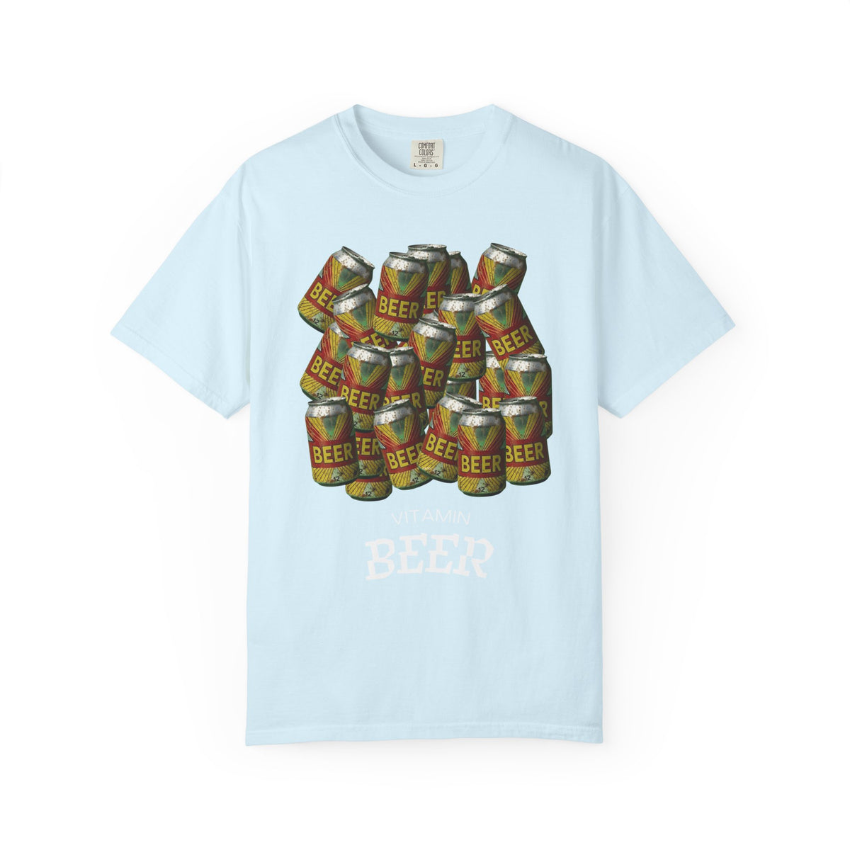Color: Chambray | Vitamin Beer 5 Unisex Garment-Dyed T-shirt