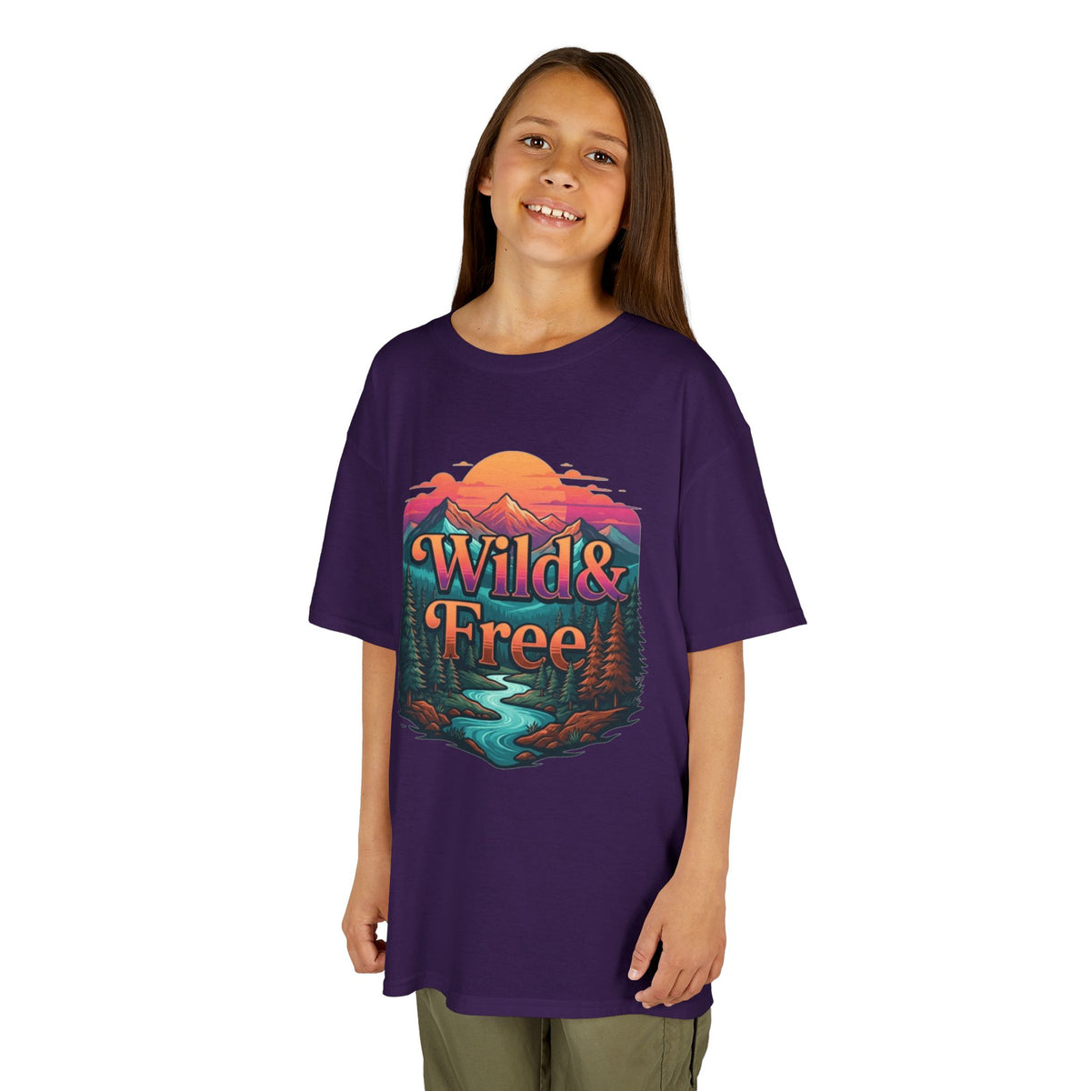Color: Purple | Wild & Free Kids Tee