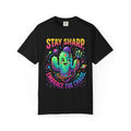 "Stay Sharp Embrace the Chaos" Unisex Garment-Dyed Tee