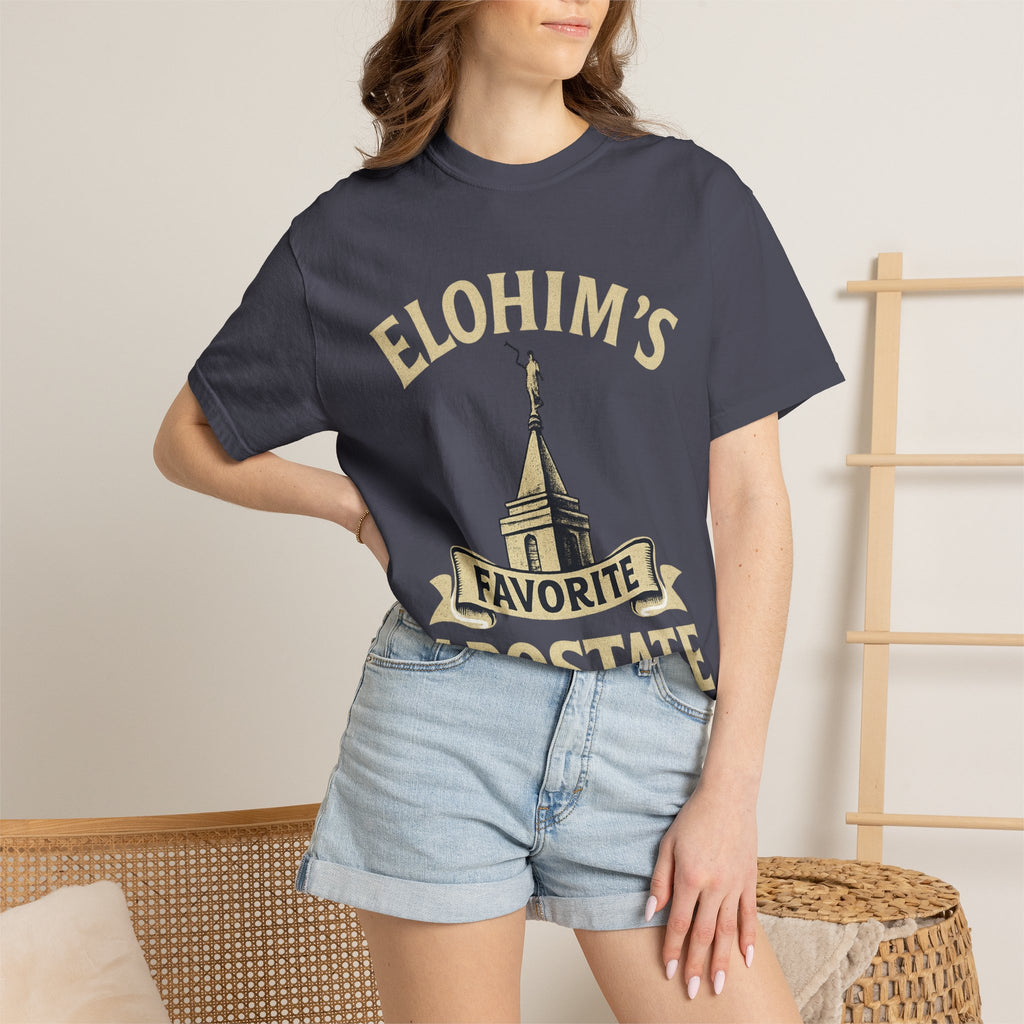 "Elohim's Favorite Apostate" Unisex Garment-Dyed T-shirt
