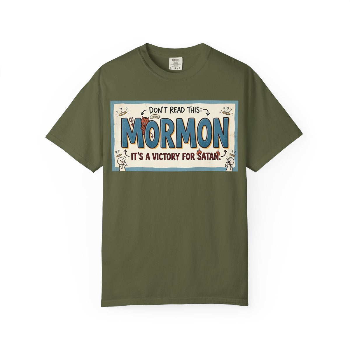 Color: Hemp | Victory for Satan T-Shirt Unisex Garment-Dyed T-shirt