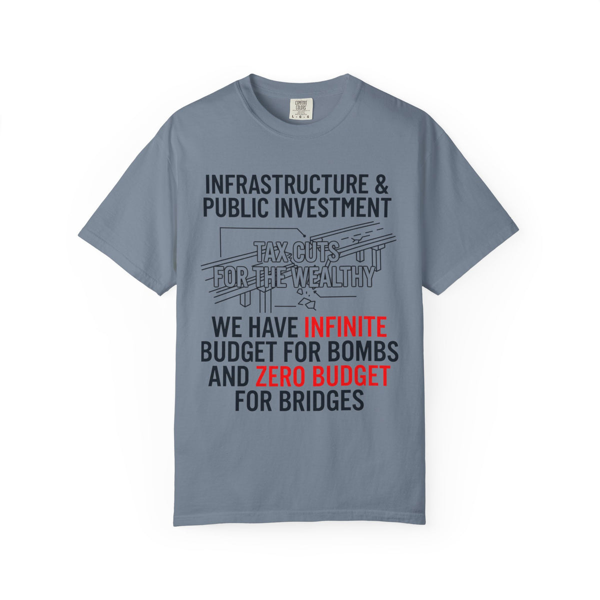 "Protest Series - Fix The Roads" Unisex Garment-Dyed Tee