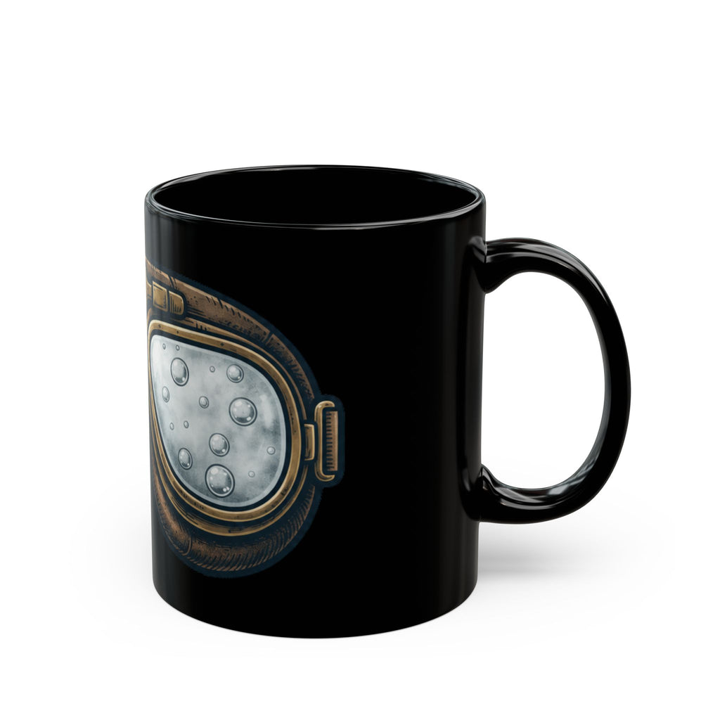 "Foggy Goggle Brewing" Black Ceramic Mug — Graphic