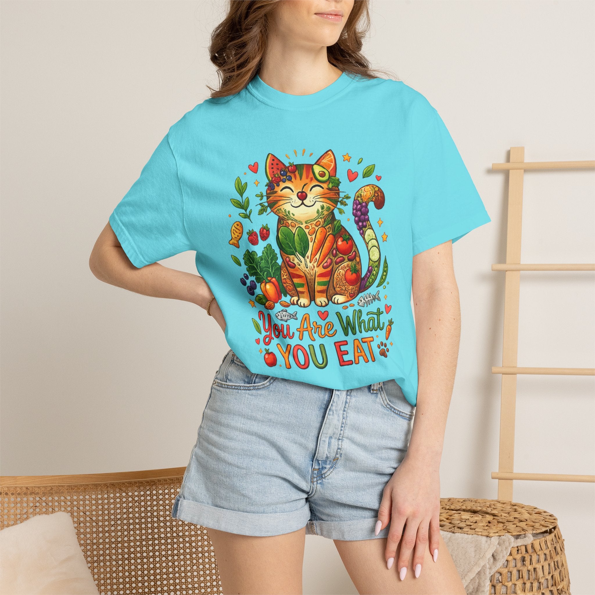 "You Are What You Eat - Cat 2" Unisex Garment-Dyed T-shirt