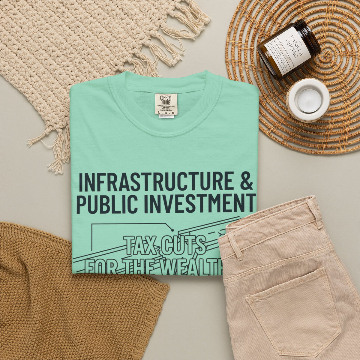 "Protest Series - Fix The Roads" Unisex Garment-Dyed Tee