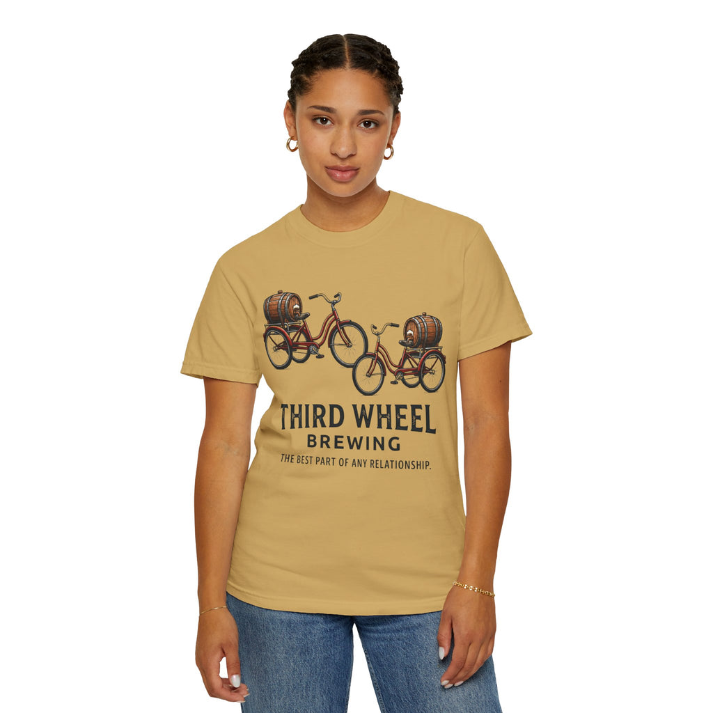 "Third Wheel Brewing" Unisex Garment-Dyed Tee