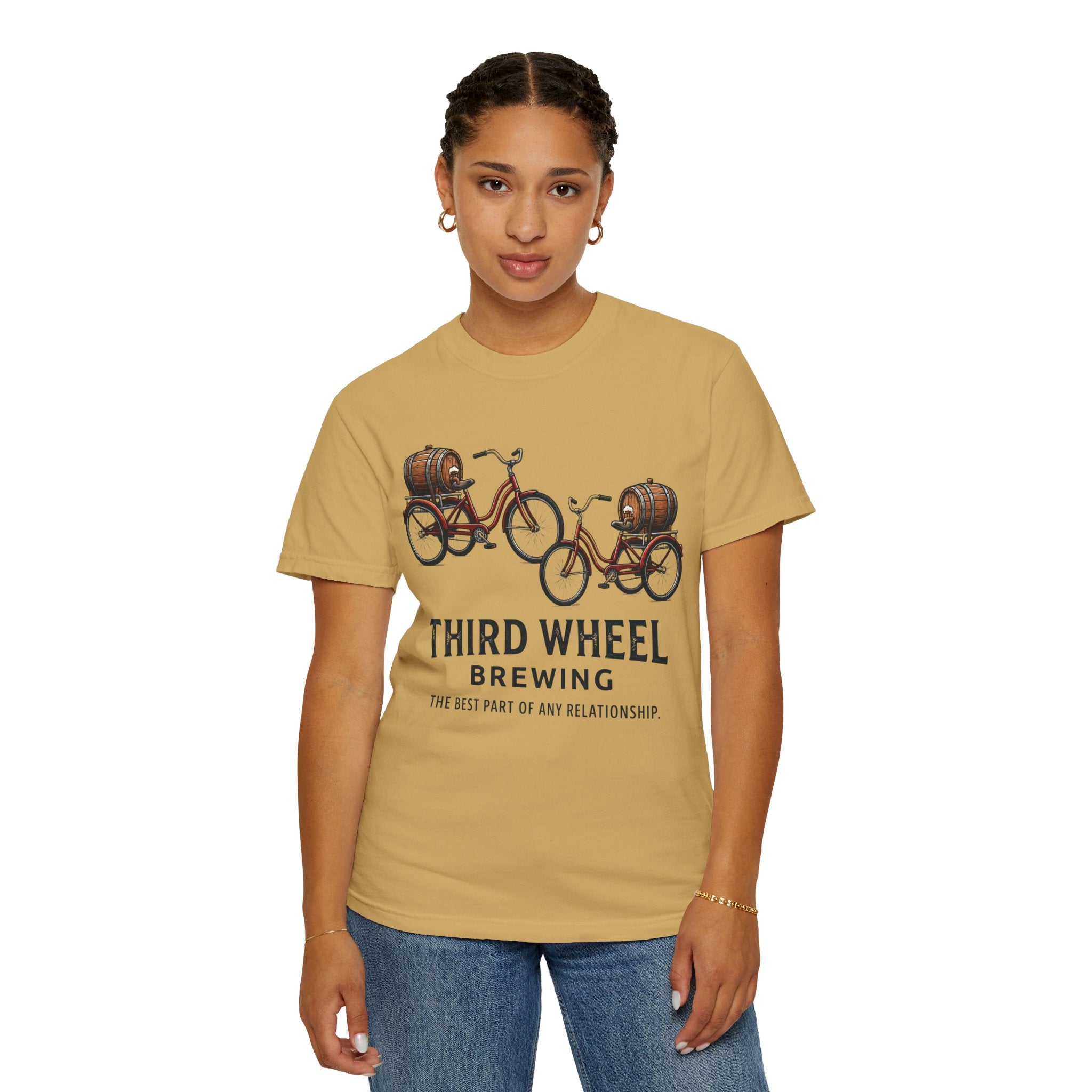 "Third Wheel Brewing" Unisex Garment-Dyed Tee