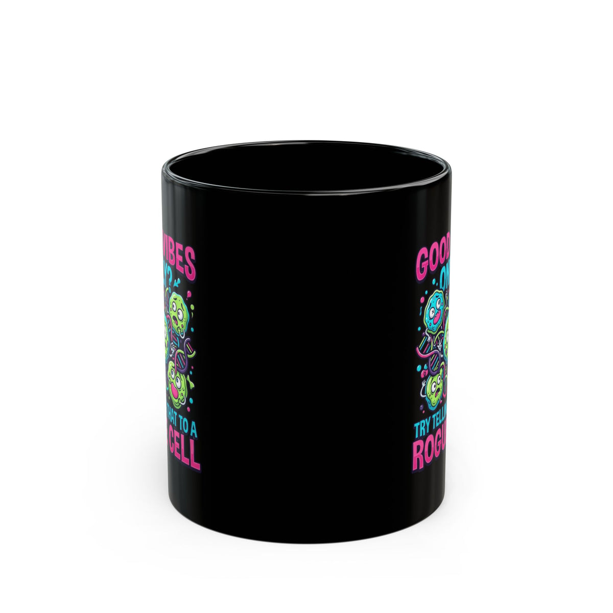 "Good Vibes Only" Black Ceramic Mug