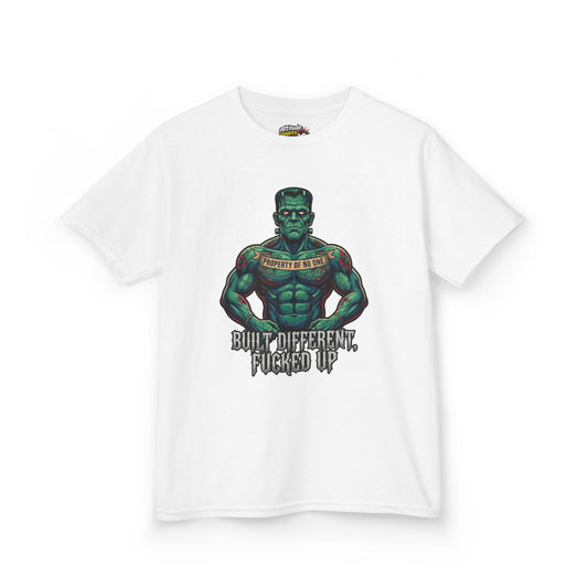 Color: White | Built Different Kids Tee