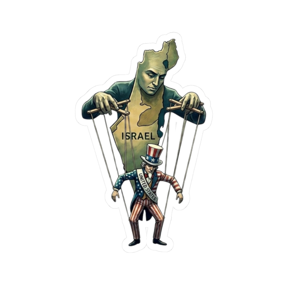 Strings Attached | Kiss-Cut Sticker — AttitudeShirts