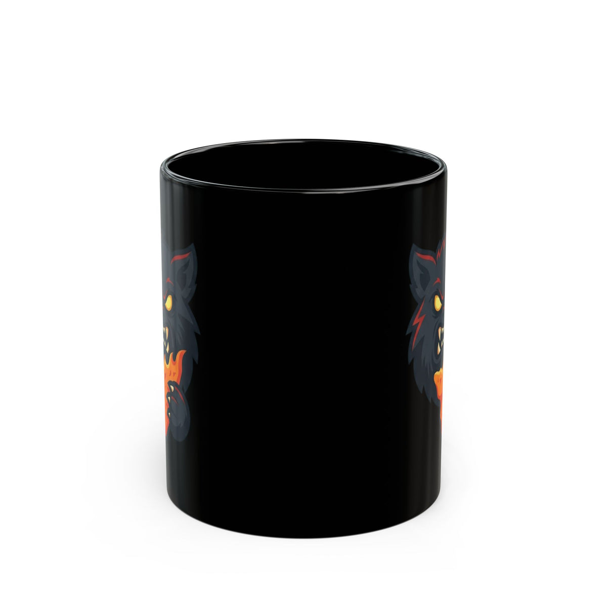 "You Won't Like It I'm Hangry" Black Ceramic Mug — Graphic