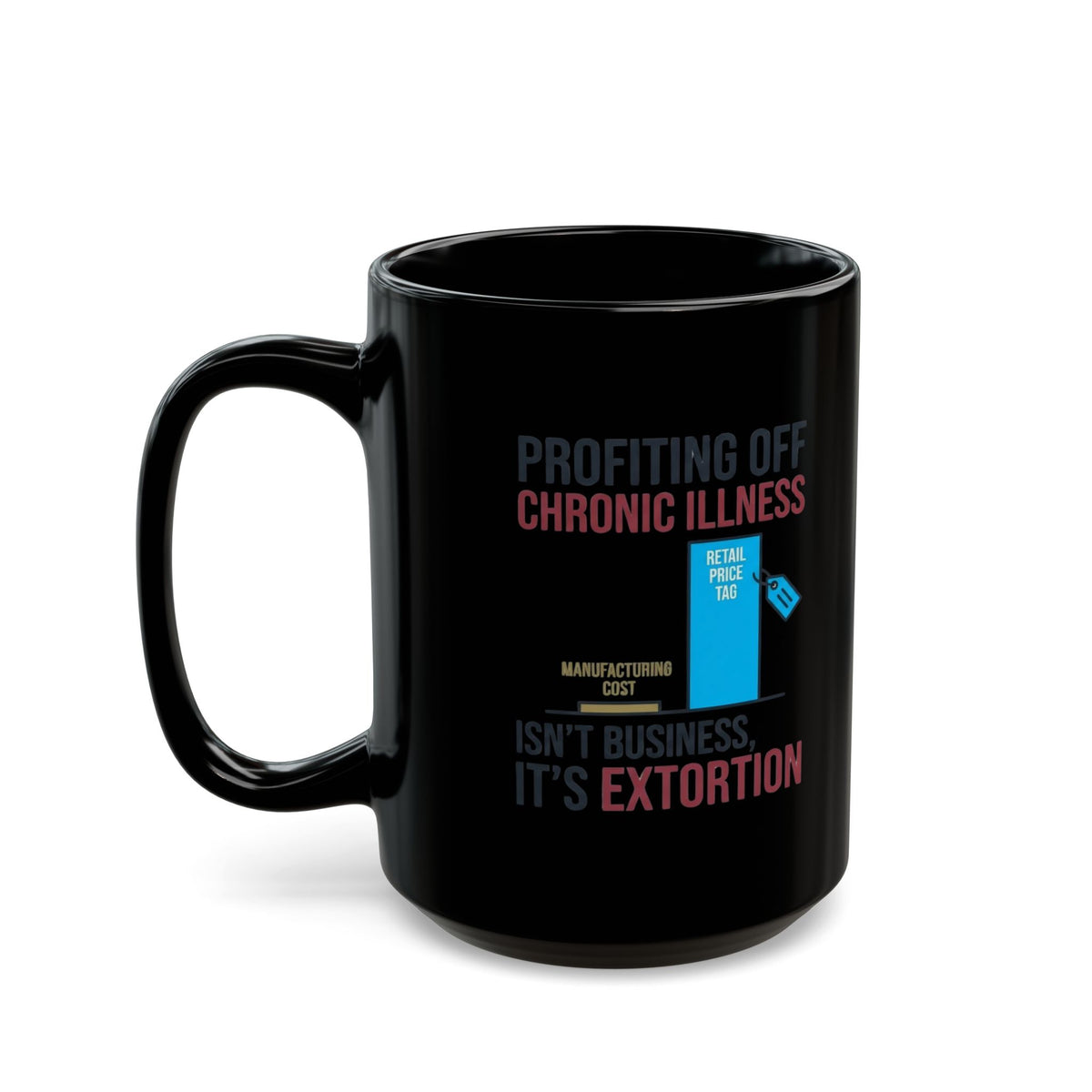 "Protest Series - Healthcare Is A Right" Black Ceramic Mug