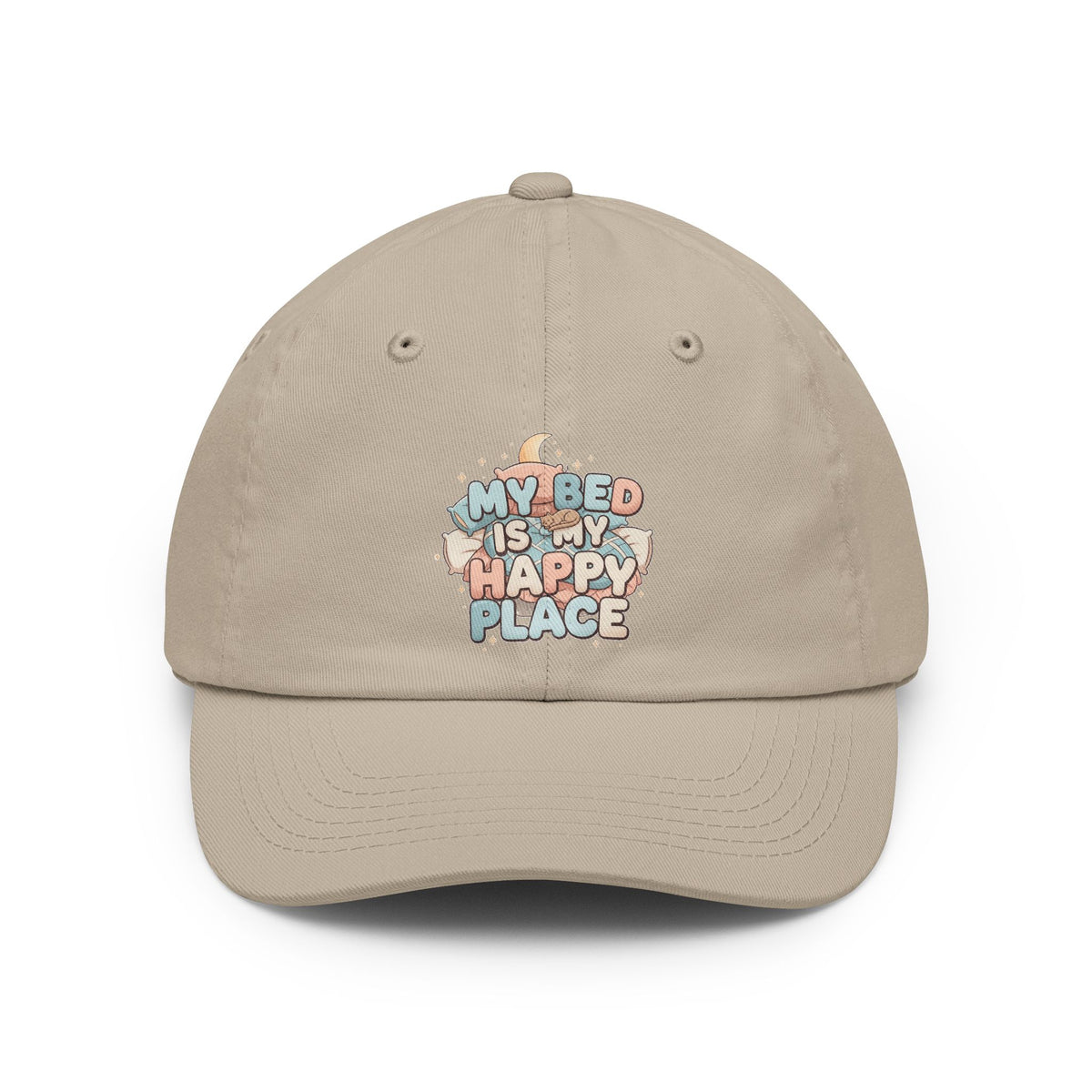 Color: Stone | My Bed is My Happy Place Dad Hat