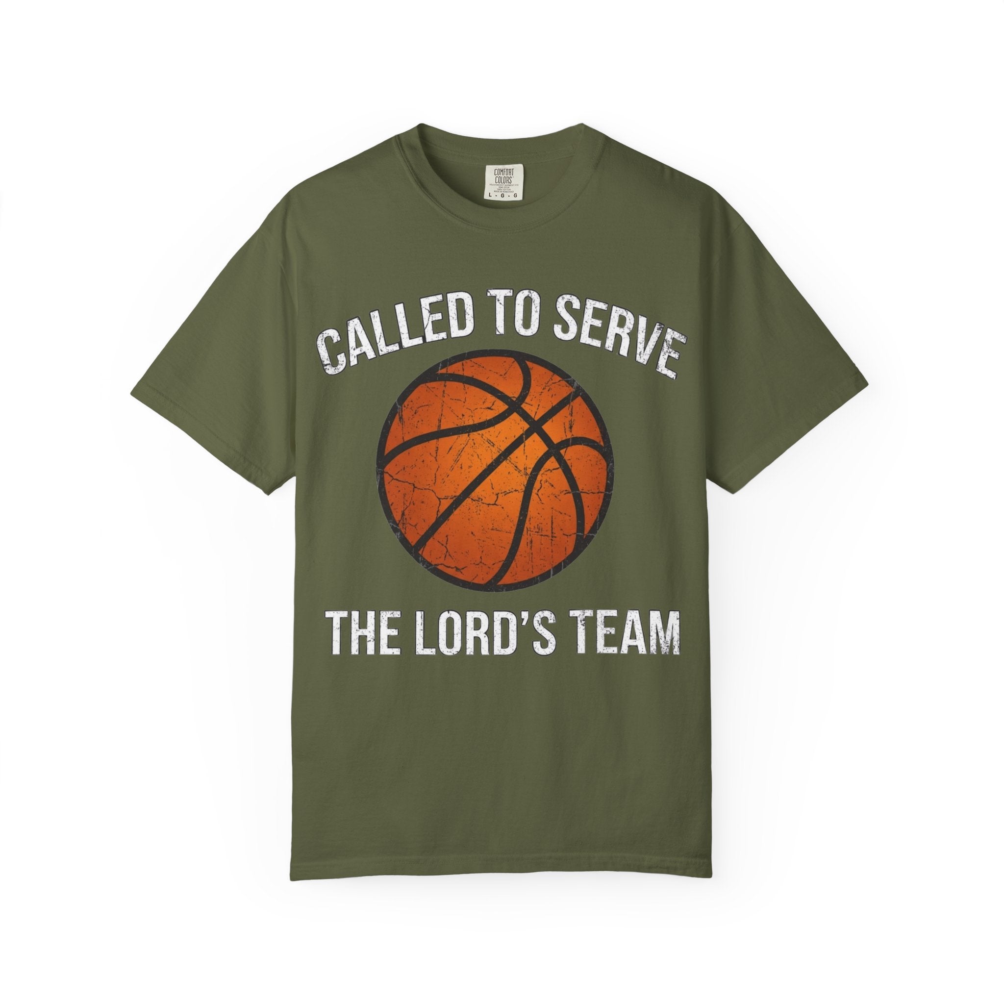 Called To Serve The Lord's Team Christian Basketball T-Shirt - Distressed Religious Sports Tee for Men and Women