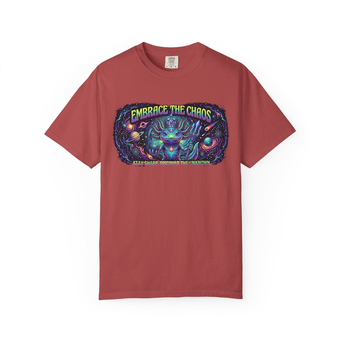 Color: Crimson | Embrace the Chaos Unisex Garment-Dyed Tee