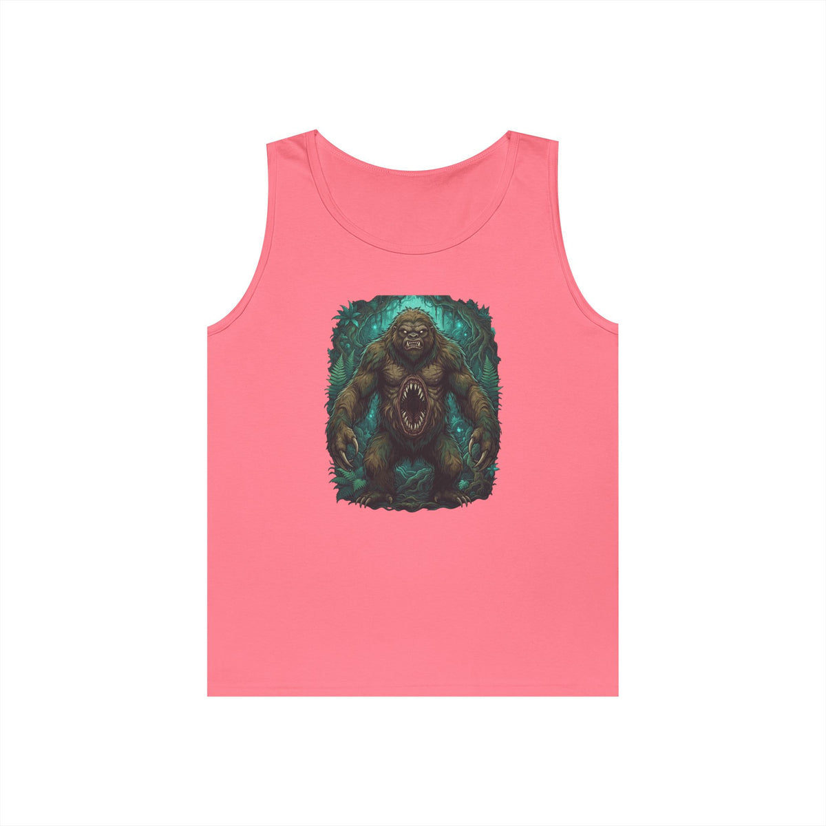 Color: Safety Pink | Mapinguari (Amazon Rainforest) Tank Top