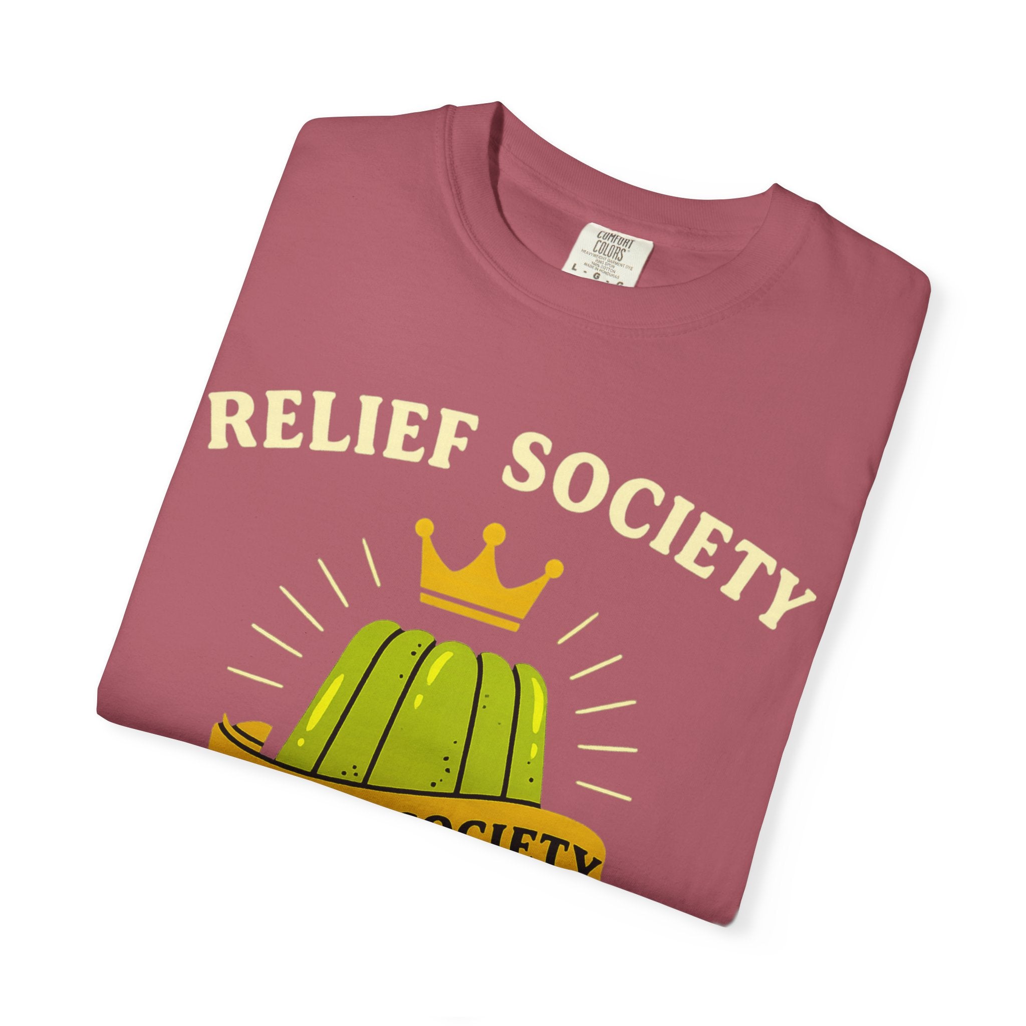 "Relief Society Bake-Off Champion" Unisex Garment-Dyed T-shirt