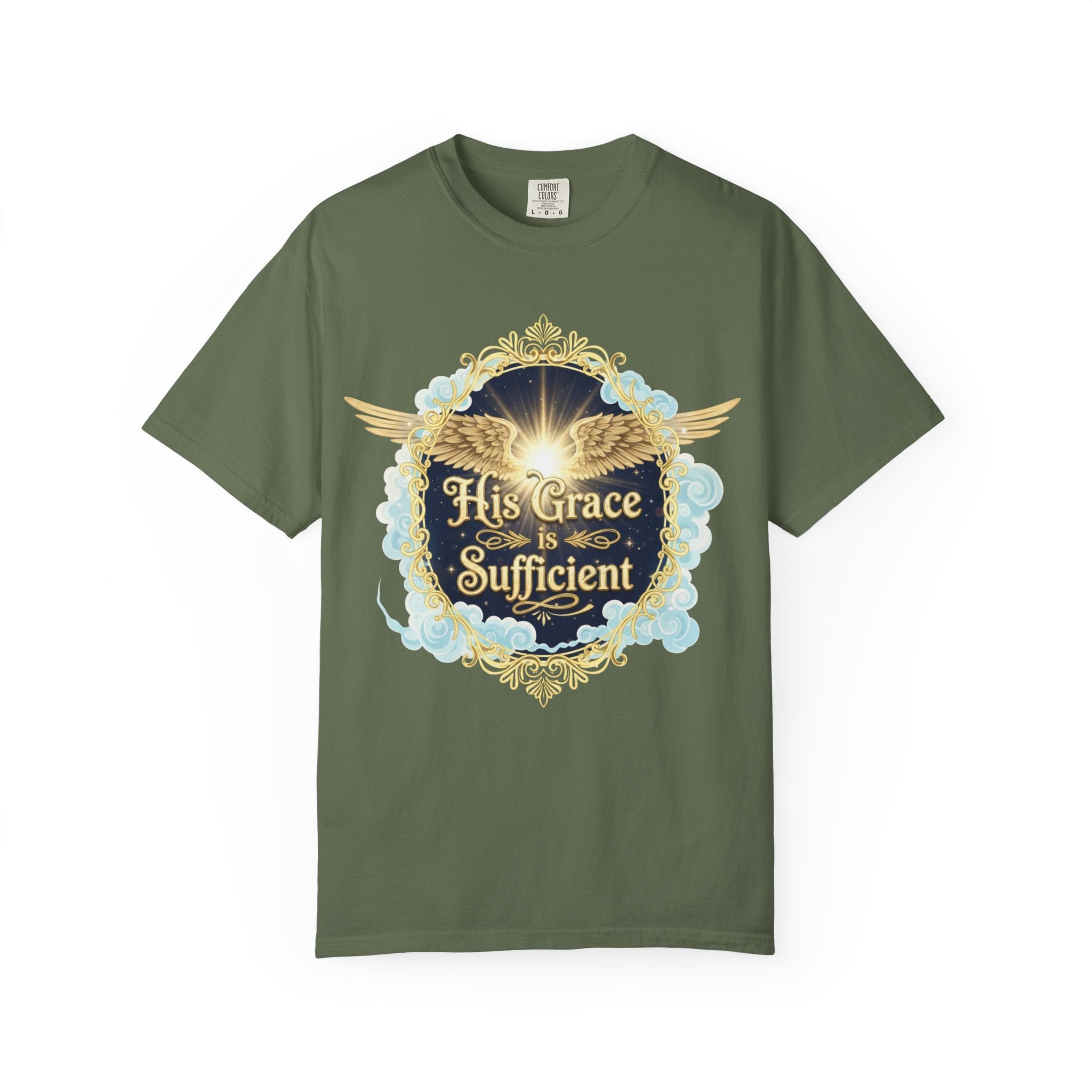 "His Grace is Sufficient" Unisex Garment-Dyed T-shirt
