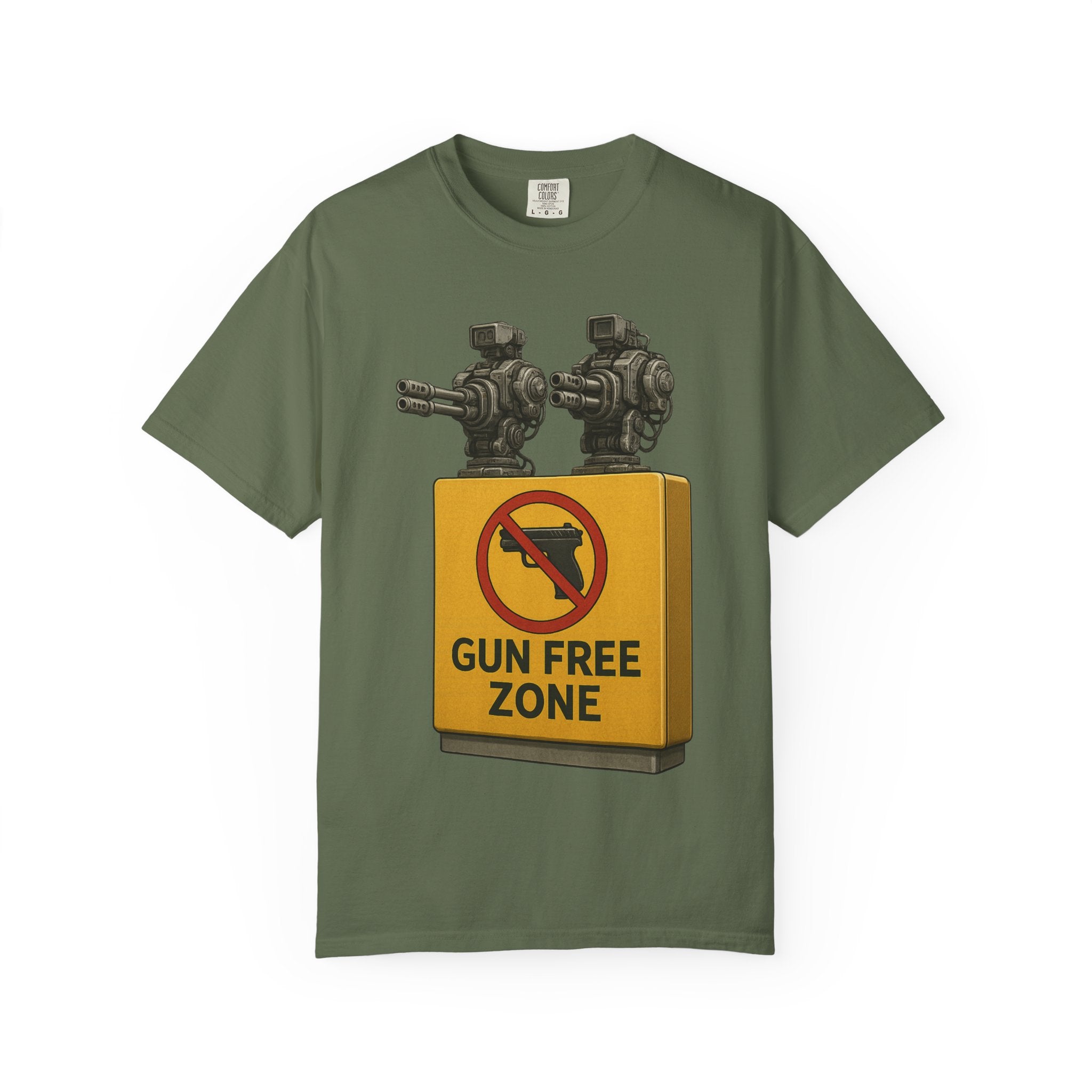 "Gun Free Zone: Unisex Garment-Dyed T-shirt