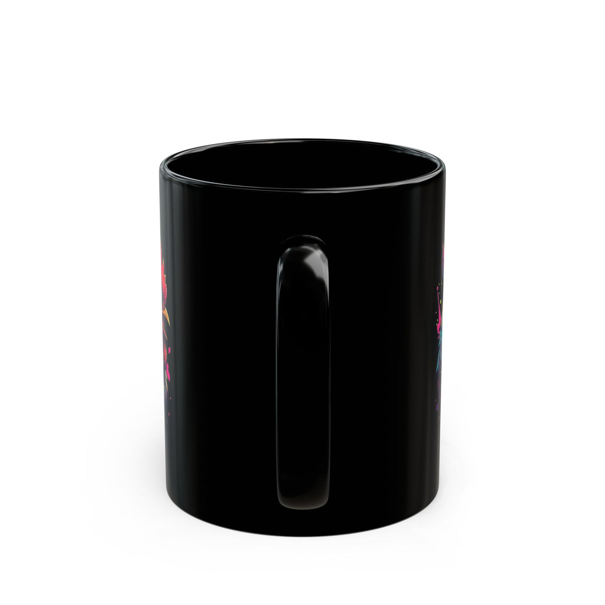 "Chickenshit" Black Ceramic Mug — Graphic