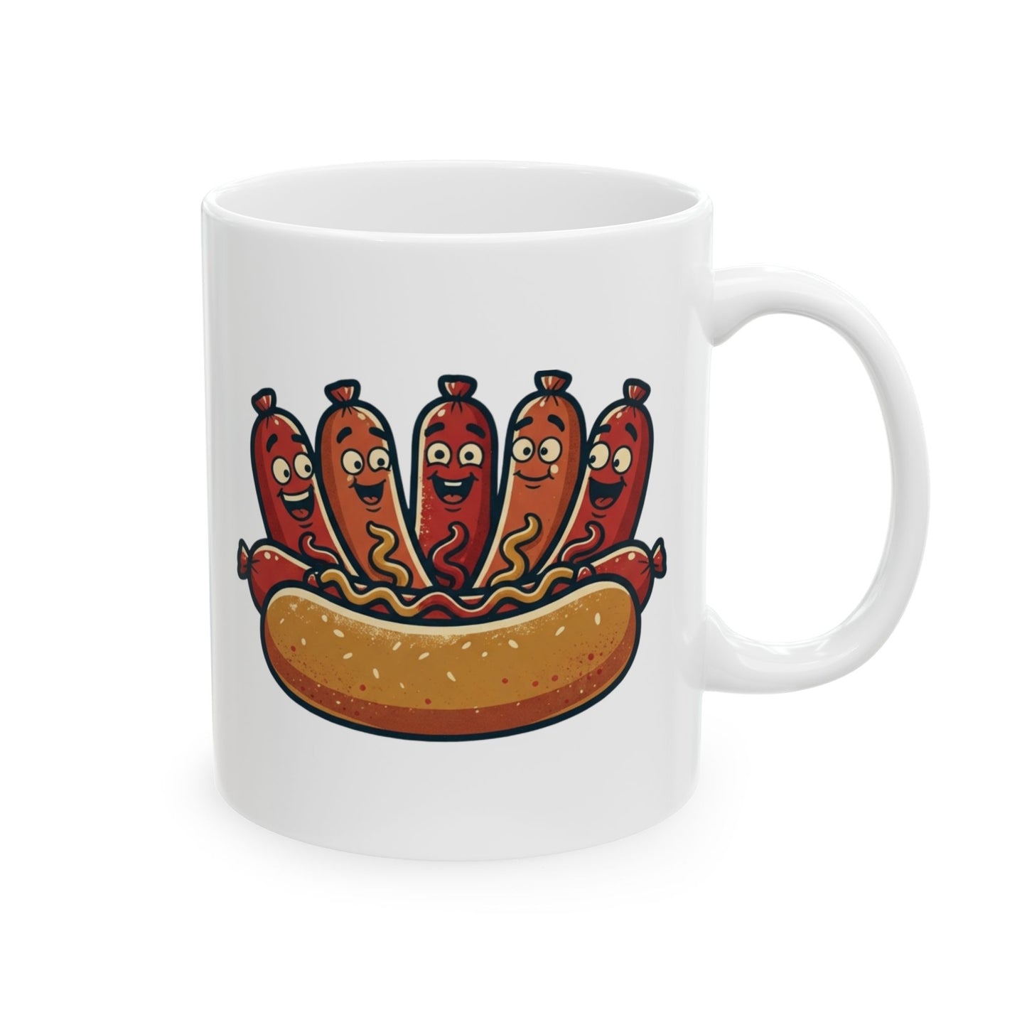 "Sausage Party" White Ceramic Mug — Graphic