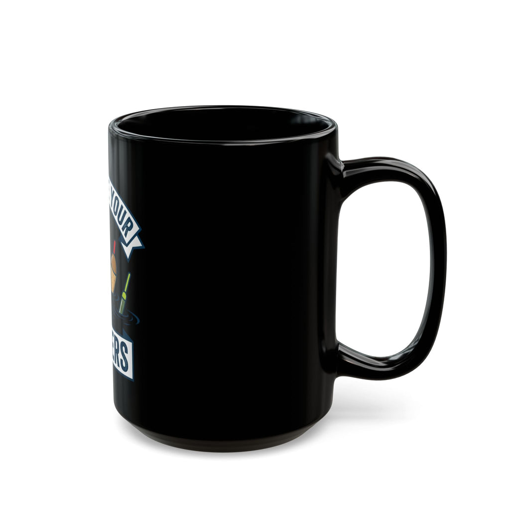"Show Me Your Bobber" Black Ceramic Mug