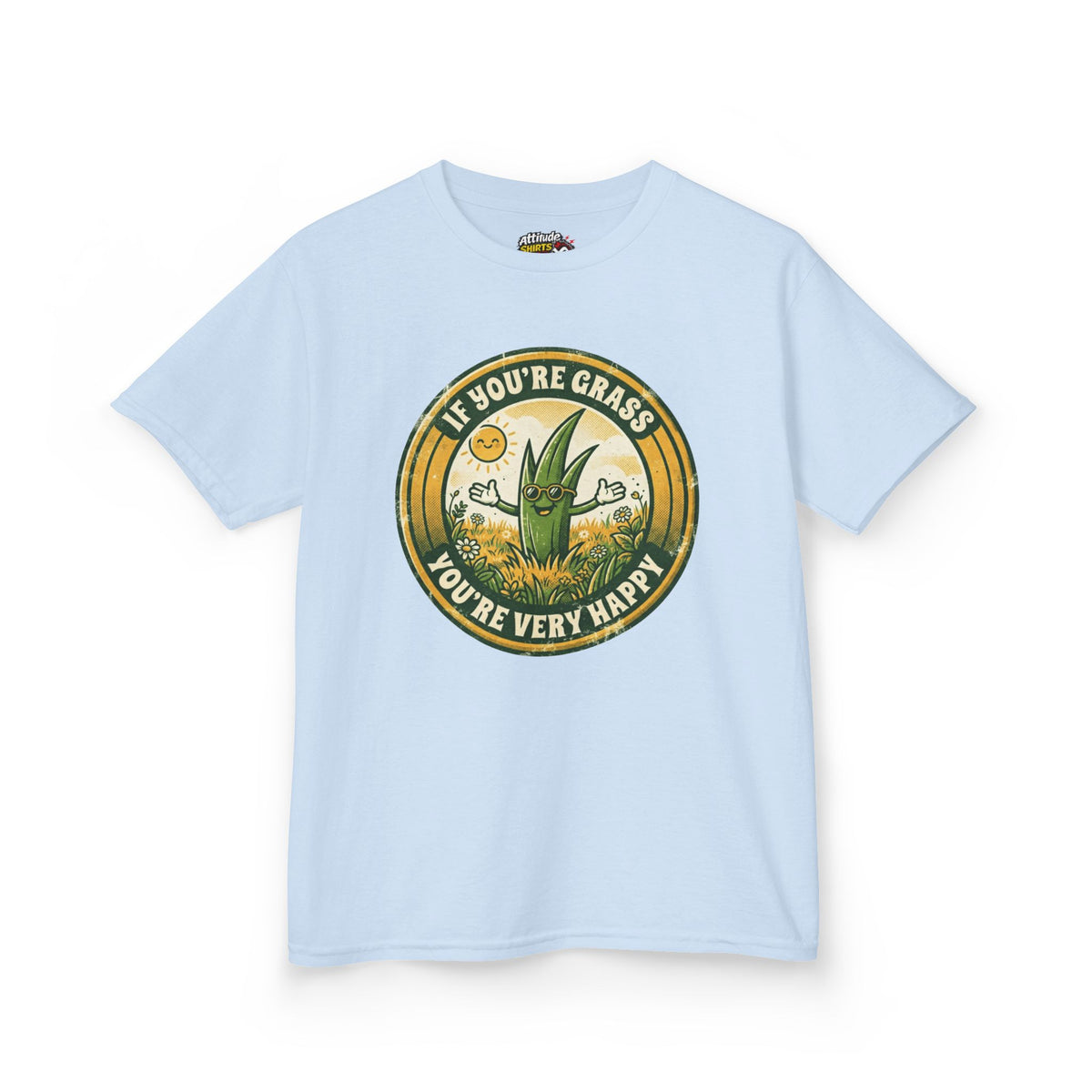 Color: Light Blue | If You're Grass You're Very Happy Kids Tee