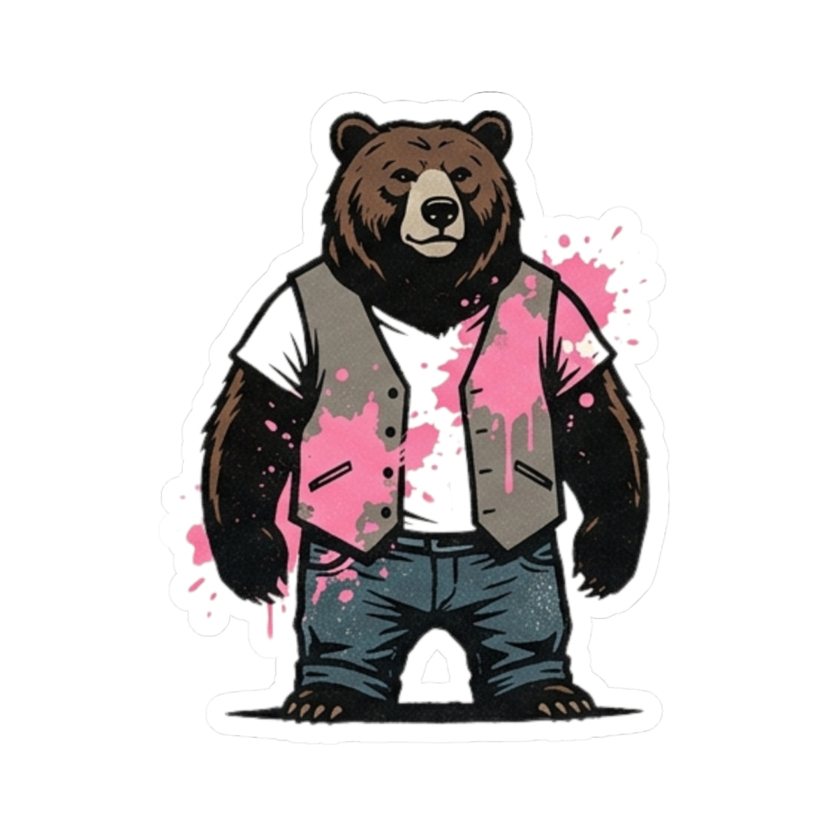 "Real Men Eat Pink" Sticker