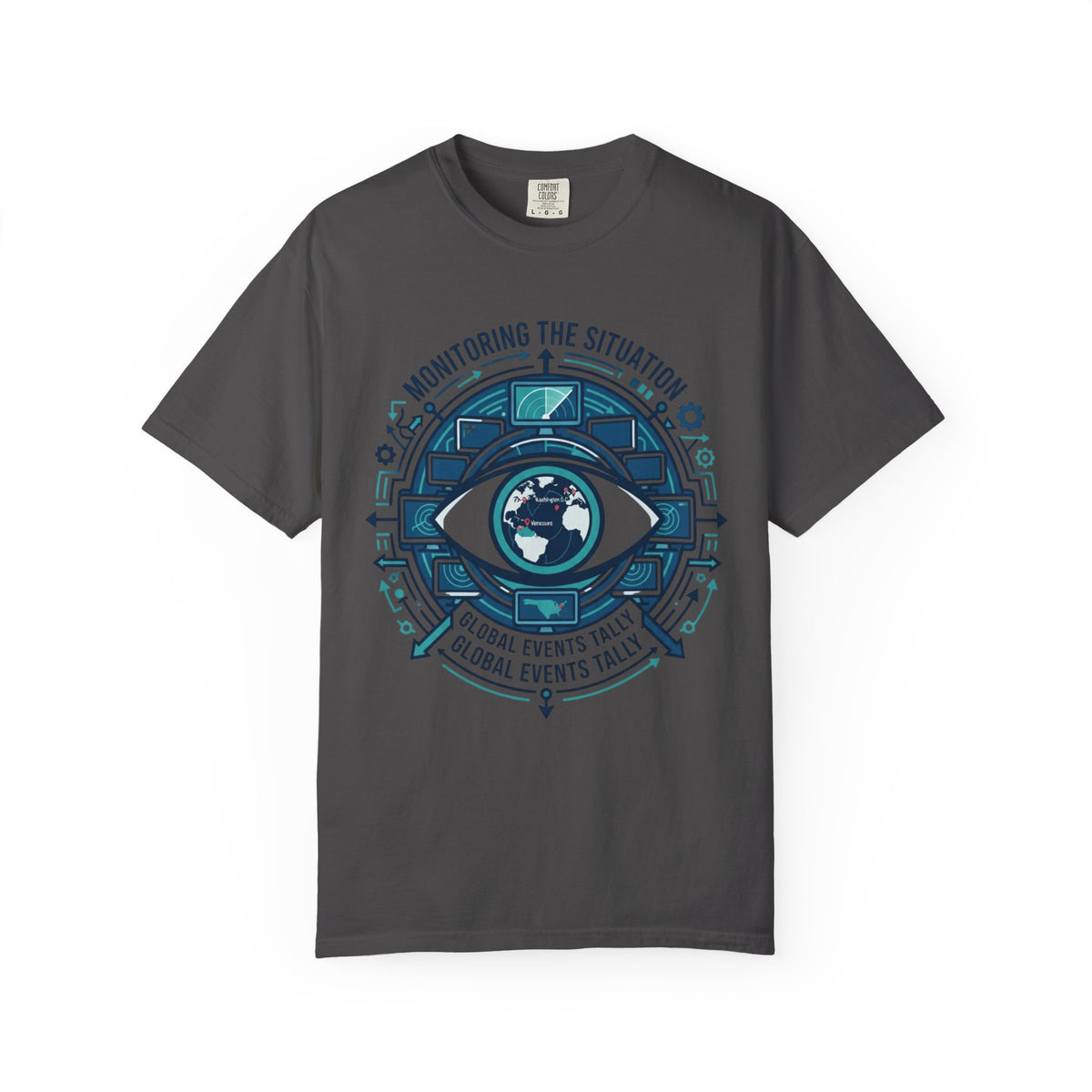 Color: Graphite | Monitoring the Situation Unisex Garment-Dyed Tee
