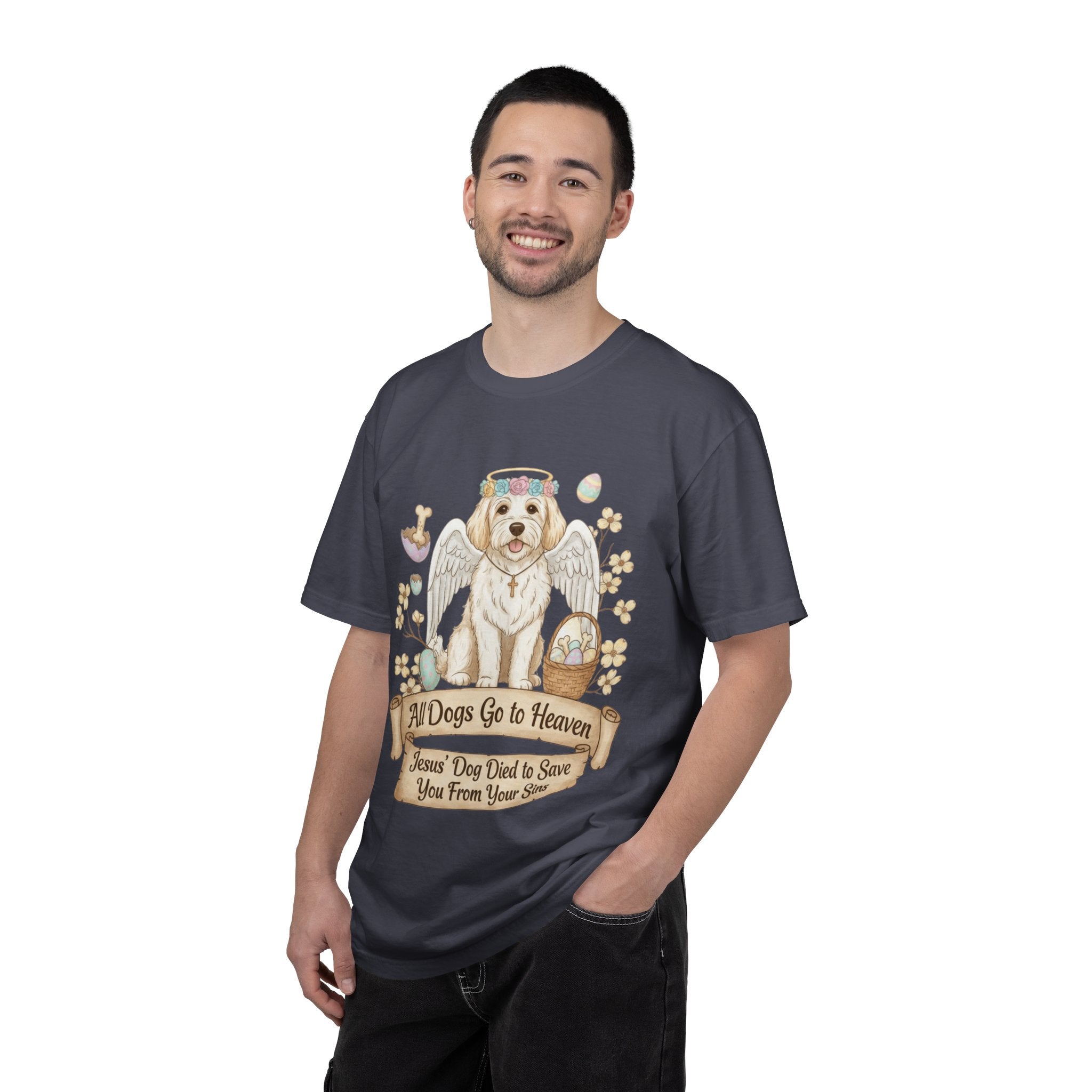 "All Dogs Go to Heaven 2" Unisex Garment-Dyed T-shirt