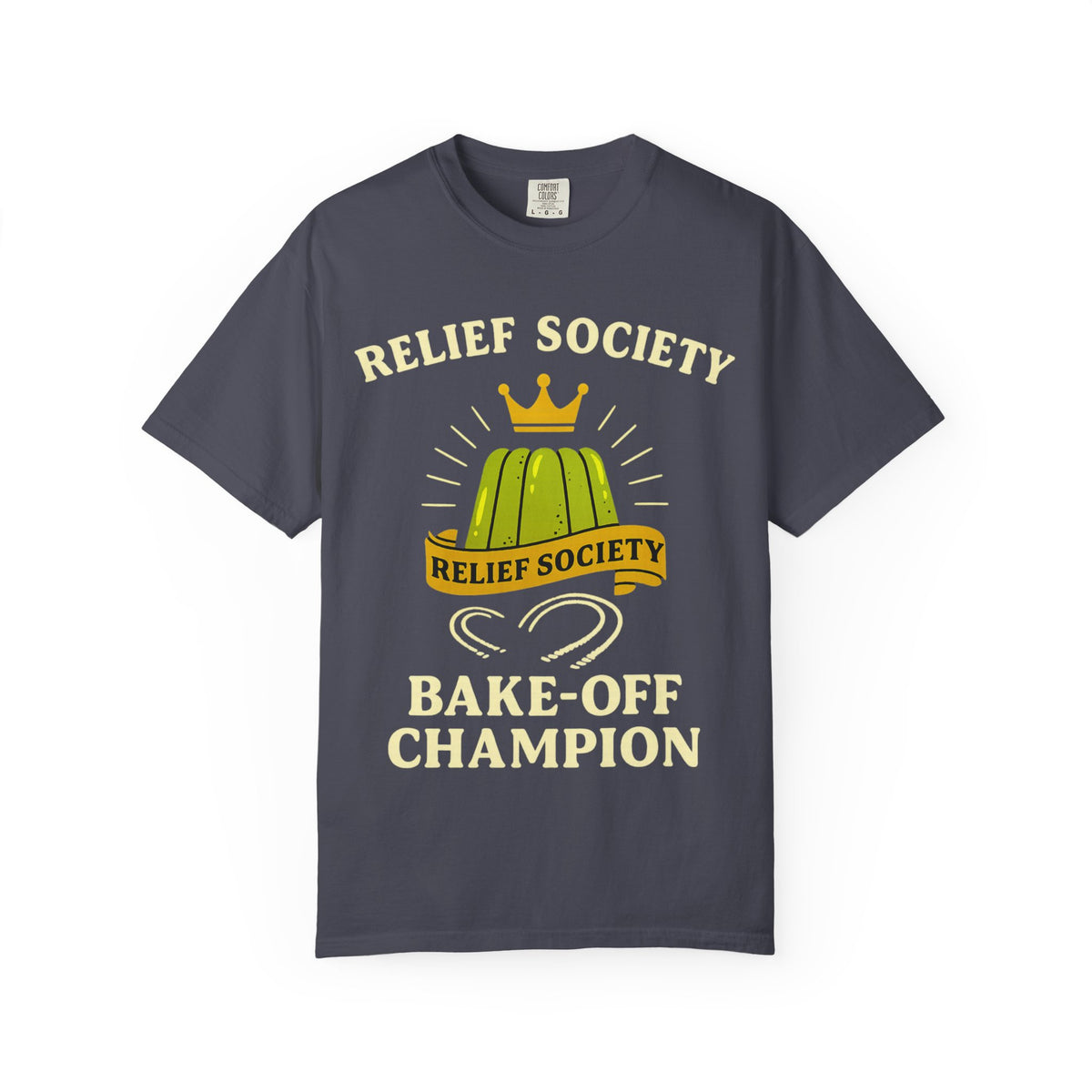 Color: Navy | Relief Society Bake-Off Champion Unisex Garment-Dyed T-shirt