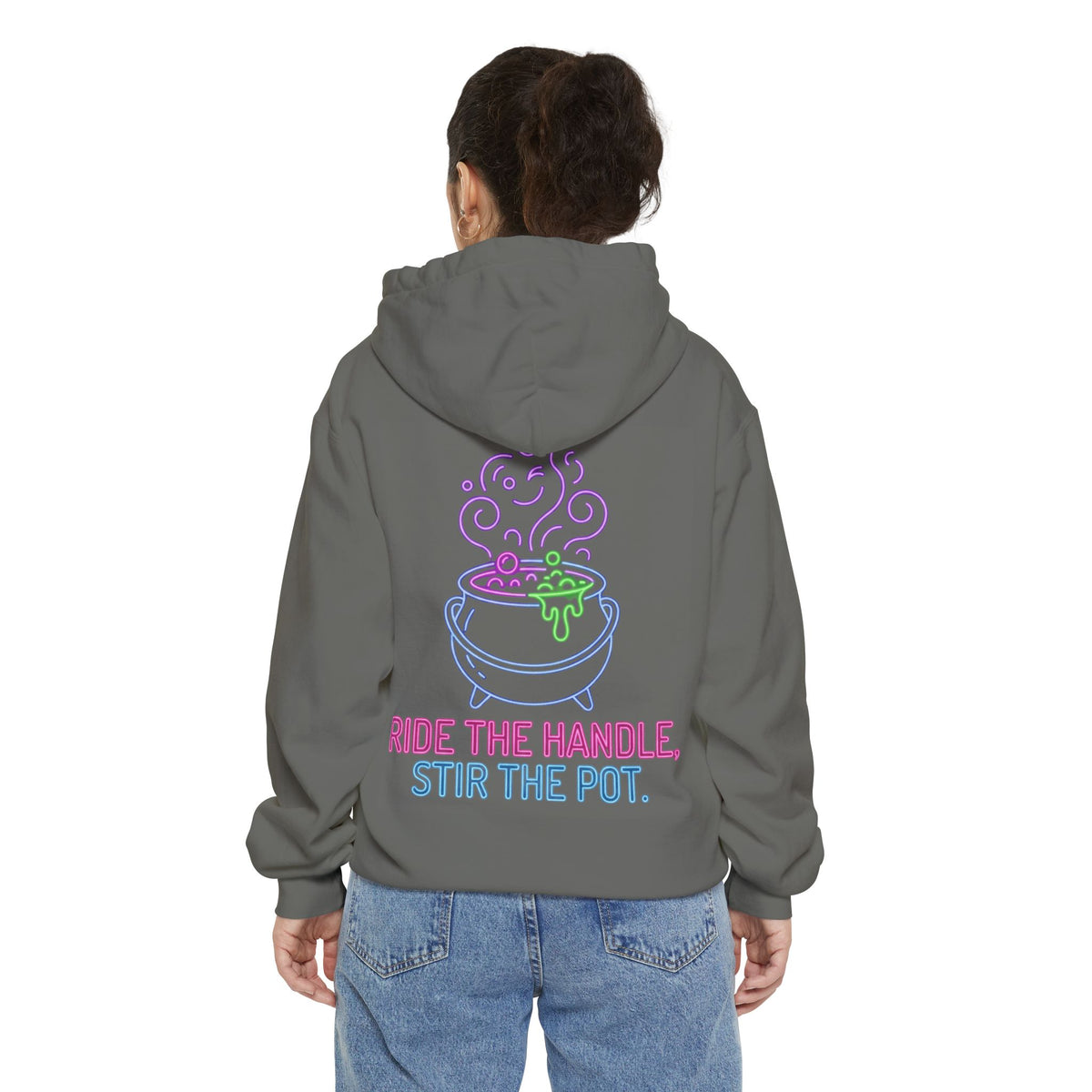 Color: Grey | Ride The Handle, Stir The Pot Garment-Dyed Hoodie
