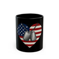"Proud Military Mom" Black Ceramic Mug
