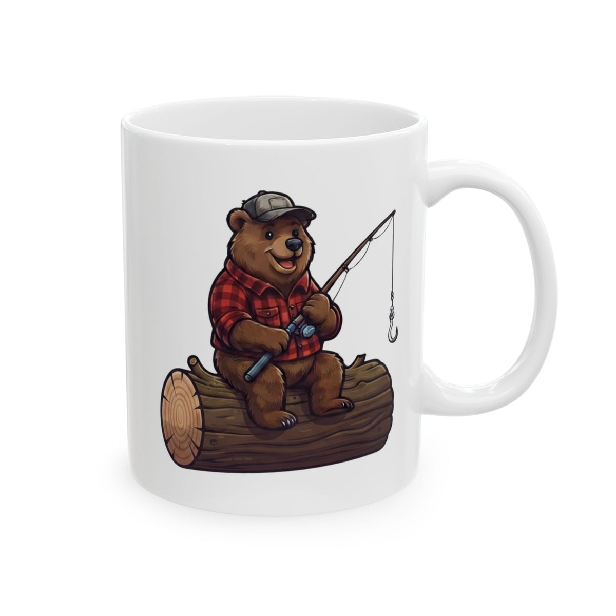 "Bear Master Baiter" White Ceramic Mug — Graphic