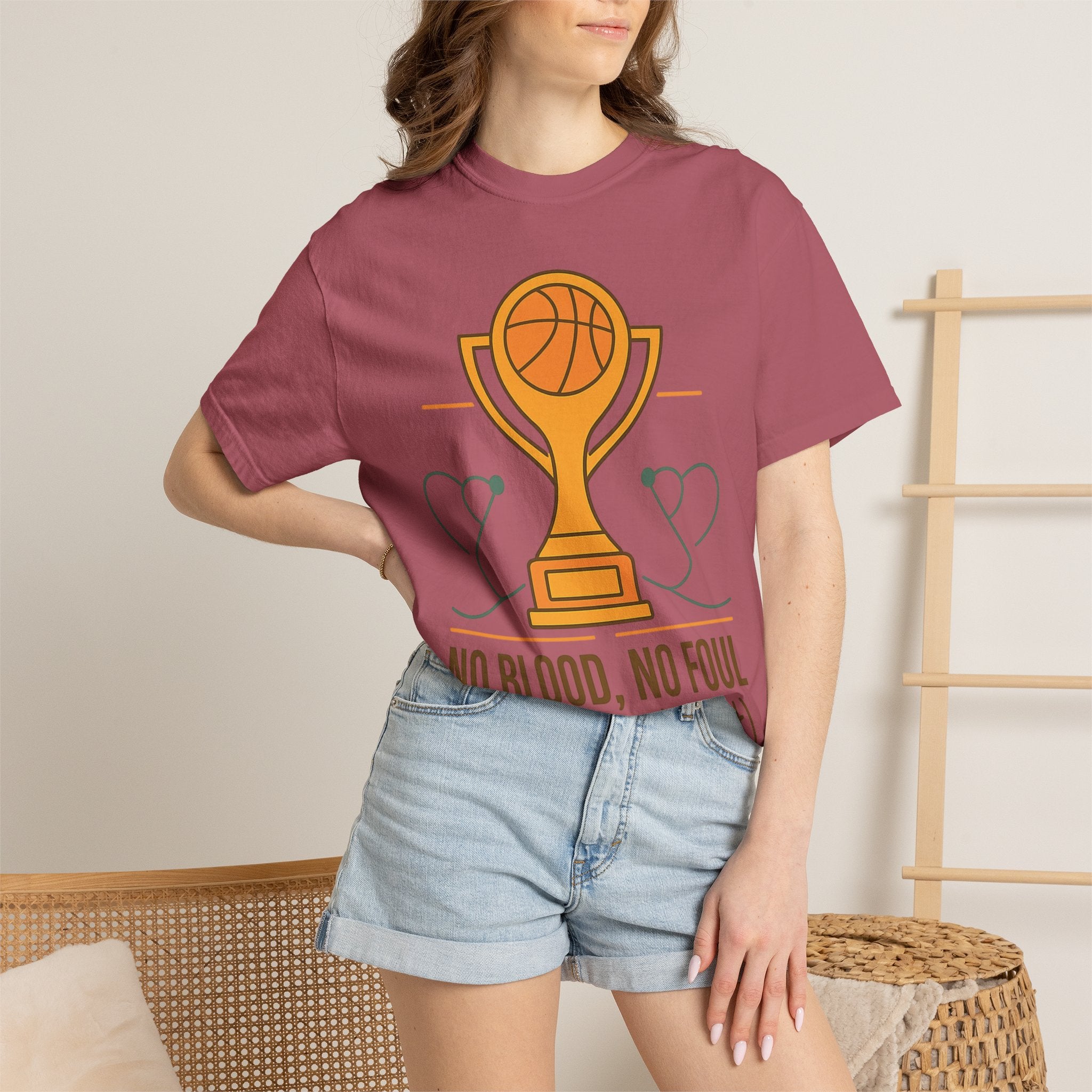 "No Blood, No Foul" Unisex Garment-Dyed T-shirt